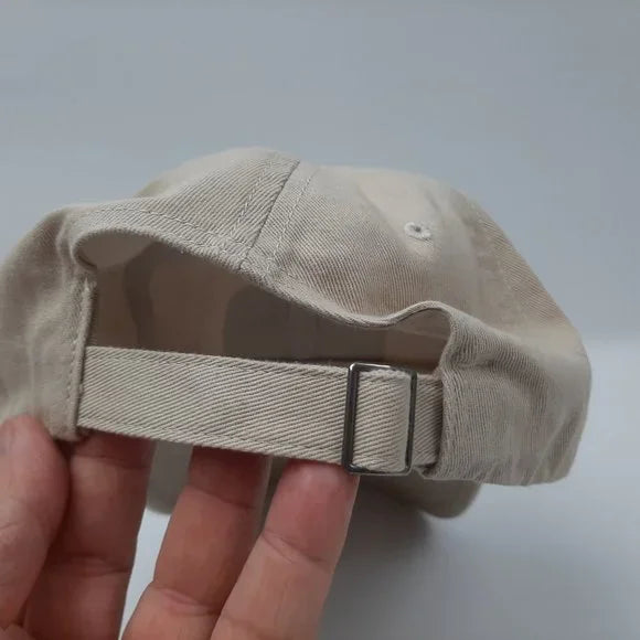 John Deere Richardson Relaxed Embroidered Patch Hat Cap Strap Beige Cotton