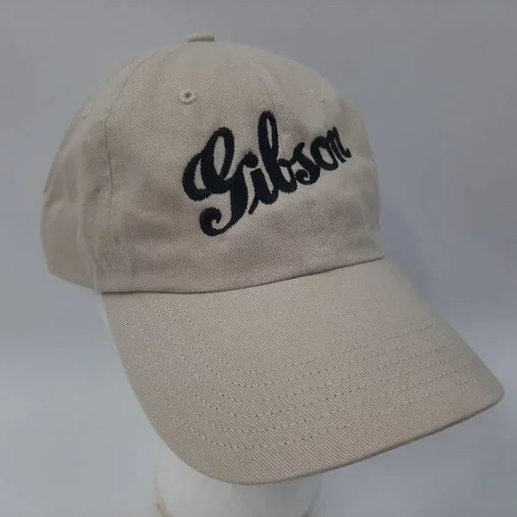 Gibson Guitars Embroidered Richardson Unstructured Relaxed Cotton Beige Cap Hat