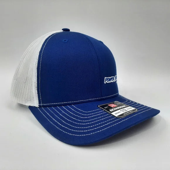 Richardson 112 Powerstroke Diesel Trucker Mesh Snapback Cap Hat Blue Embroidered