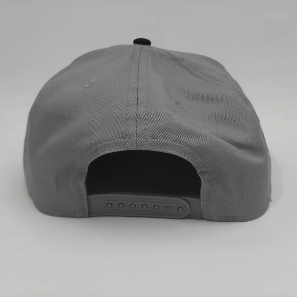 Red Bull Embroidered Patch Flat Bill Trucker Snapback Otto Cap Hat Gray Cotton