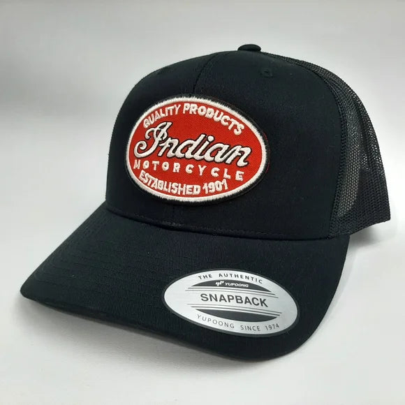 Indian Motorcycles Hat Cap Embroidered Patch Curved Bill Mesh Snapback