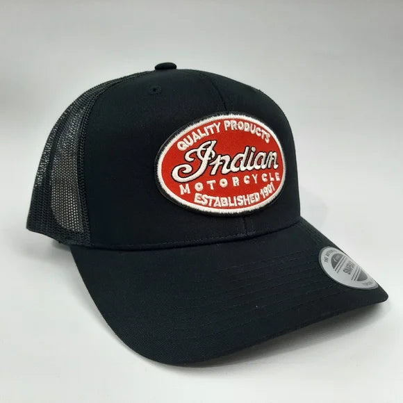 Indian Motorcycles Hat Cap Embroidered Patch Curved Bill Mesh Snapback