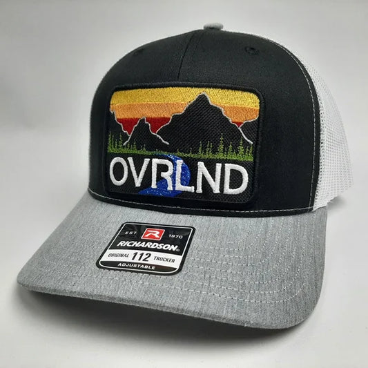 OVERLAND Embroidered Patch Richardson 112 Trucker Mesh Snapback Cap Hat Jeep