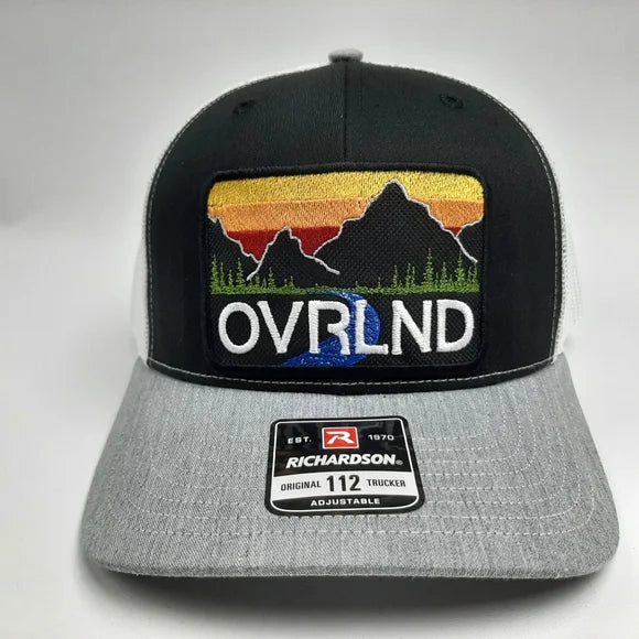 OVERLAND Embroidered Patch Richardson 112 Trucker Mesh Snapback Cap Hat Jeep