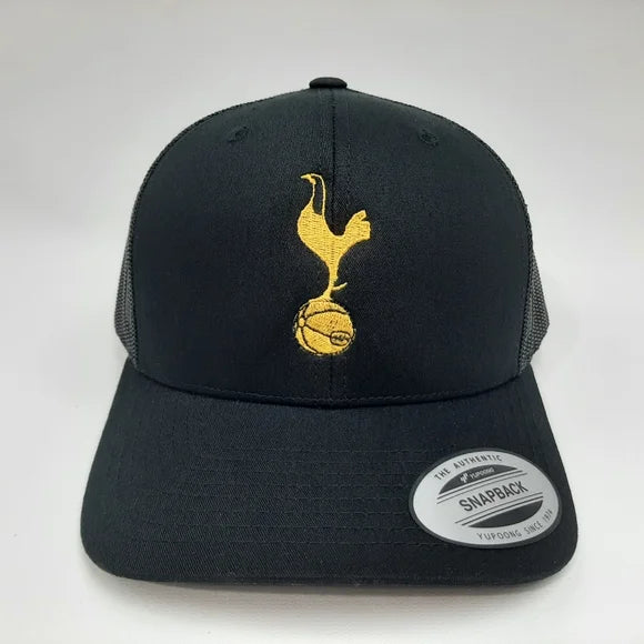 Tottenham Hotspur Footbal Club Embroidered Mesh Snapback Black