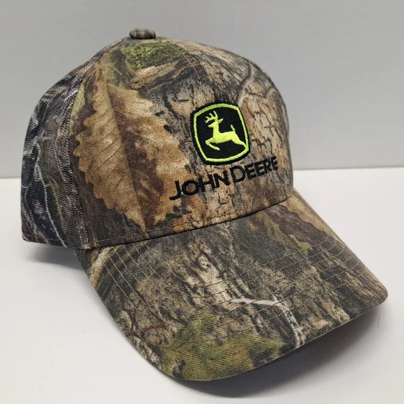 Mossy Oak John Deere Hat Camouflage Mesh Trucker Hi-Vis Logo