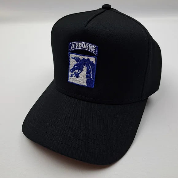 US Army 18th Airborne Corps Men's Ball Cap Hat Black Cotton