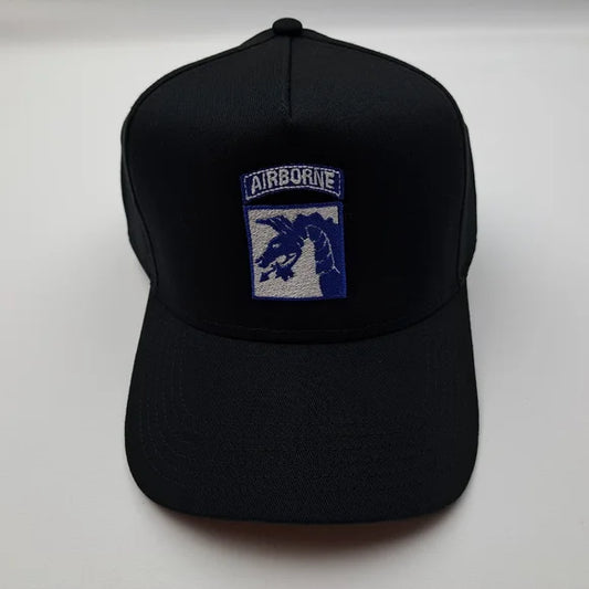 US Army 18th Airborne Corps Men's Ball Cap Hat Black Cotton