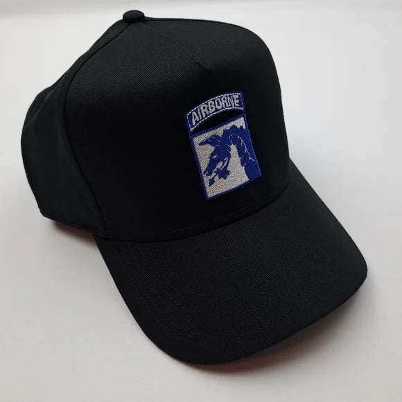 US Army 18th Airborne Corps Men's Ball Cap Hat Black Cotton