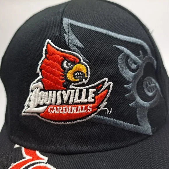 Louisville Cardinals Relaxed Cotton Embroidered Hat Cap Black/Red/White