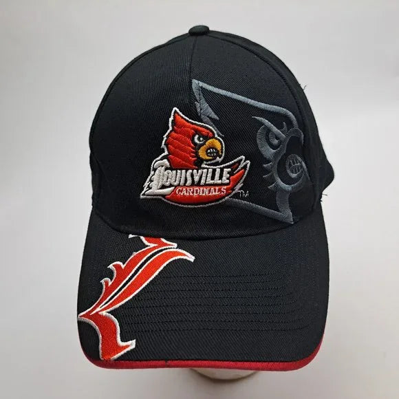 Louisville Cardinals Relaxed Cotton Embroidered Hat Cap Black/Red/White
