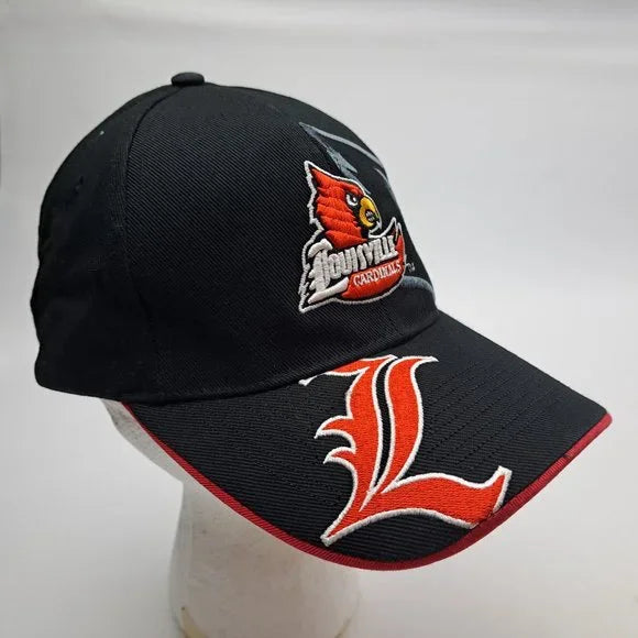 Louisville Cardinals Relaxed Cotton Embroidered Hat Cap Black/Red/White