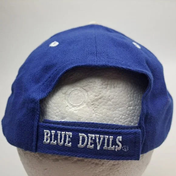 Blue Devils Football Embroidered Blue/White Baseball Hat Cap Relaxed