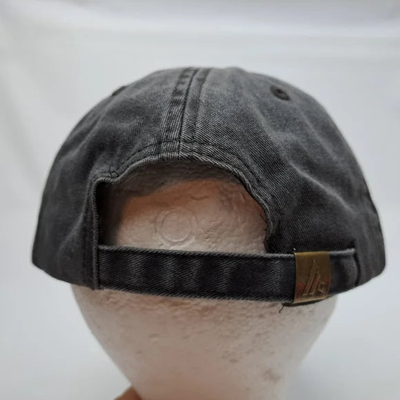 Smile smiley face embroidered hat cap gray washed cotton one size fits most