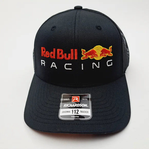 Red Bull Richardson 112 Youth Trucker Mesh Snapback Cap Hat Black