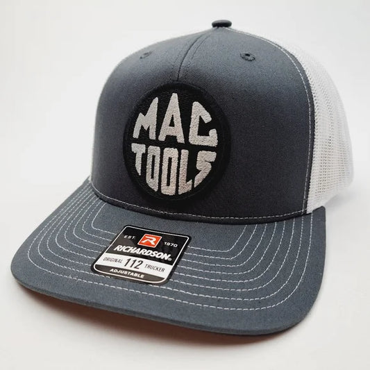 MAC Tools Richardson 112 Trucker Embroidered Patch Mesh Snapback Cap Hat Gray