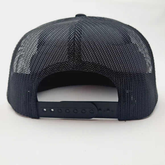 Richie Brothers Auctioneers Flat Bill Trucker Mesh Snapback Cap Hat Black