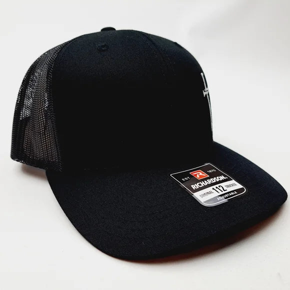 Christian Cross Crucifix Jesus Richardson Trucker Mesh Snapback Cap Hat Black