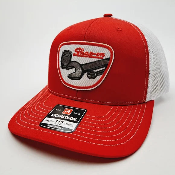 Snap On Tools Richardson 112 Trucker Mesh Snapback Cap Hat Embroidered Patch