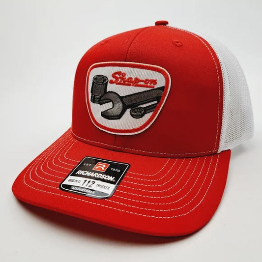 Snap On Tools Richardson 112 Trucker Mesh Snapback Cap Hat Embroidered Patch