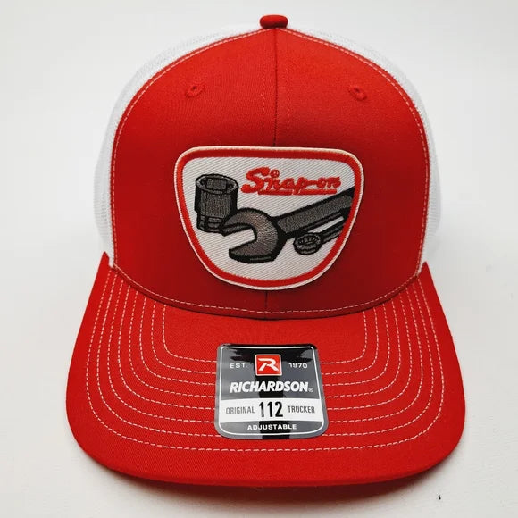 Snap On Tools Richardson 112 Trucker Mesh Snapback Cap Hat Embroidered Patch