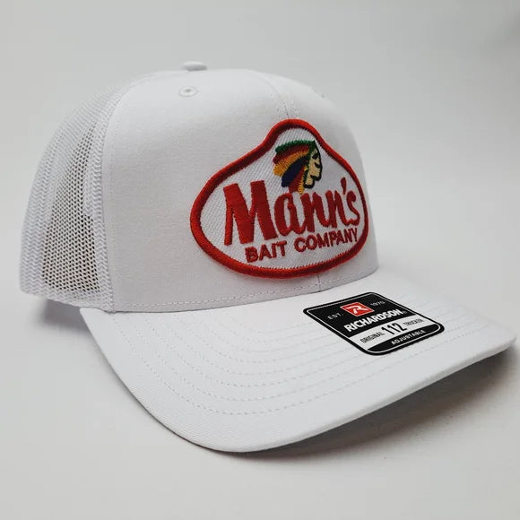 Mann's Bait Company Richardson 112 Trucker Mesh Snapback Cap Hat Emb…