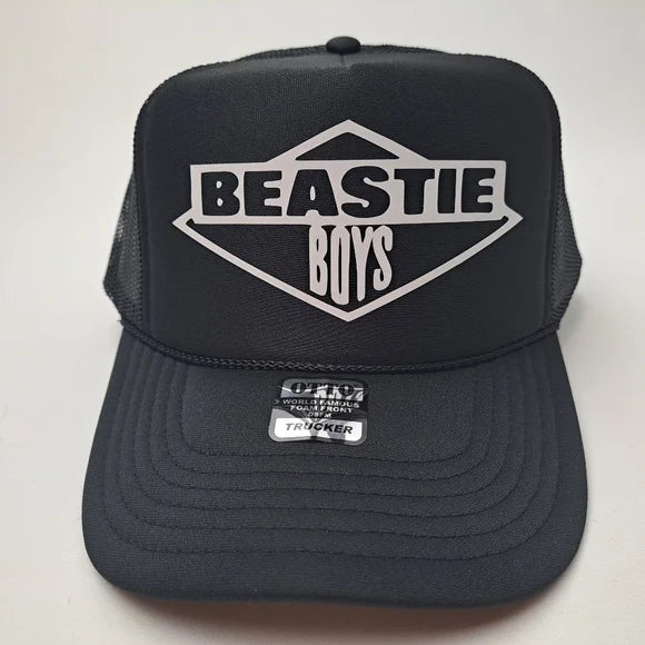 Beastie Boys Foam Trucker Mesh Snapback Cap Hat Black