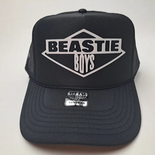 Beastie Boys Foam Trucker Mesh Snapback Cap Hat Black