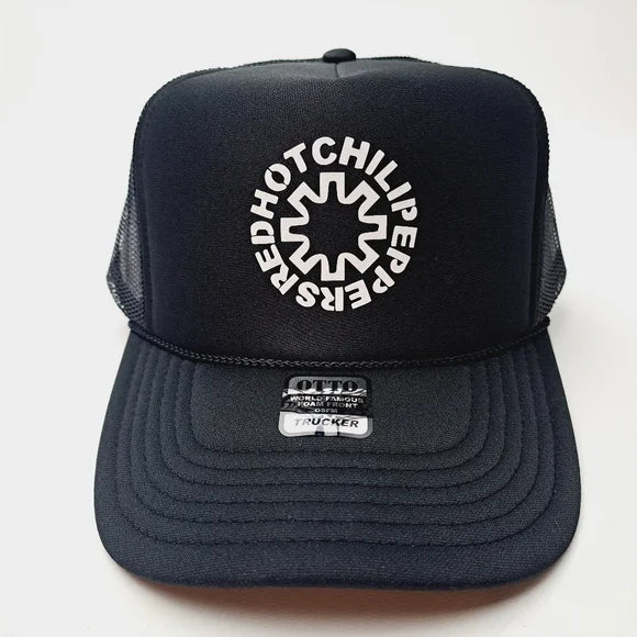 Red Hot Chili Peppers Trucker Mesh Snapback Cap Hat Black