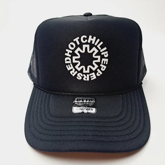 Red Hot Chili Peppers Trucker Mesh Snapback Cap Hat Black