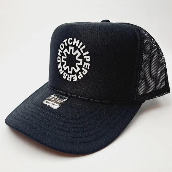 Red Hot Chili Peppers Trucker Mesh Snapback Cap Hat Black