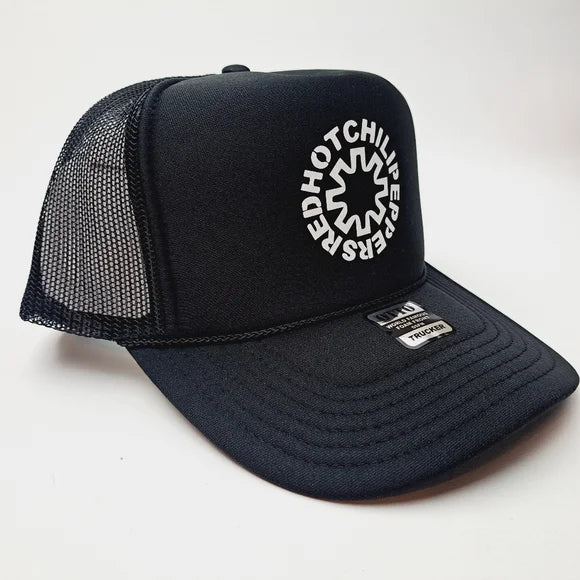 Red Hot Chili Peppers Trucker Mesh Snapback Cap Hat Black