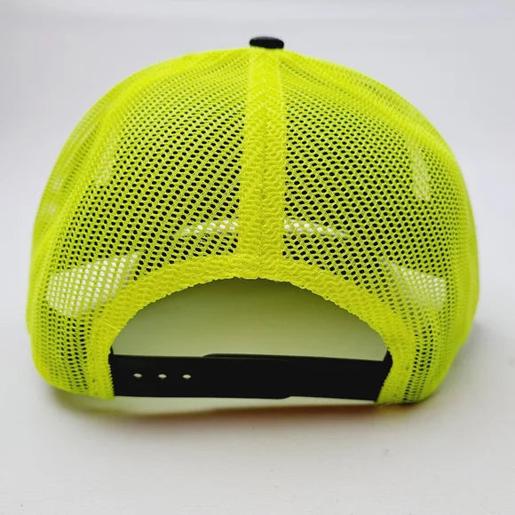 Deer Buck Head Richardson 112 Trucker Mesh Snapback Cap Hat Neon Yellow