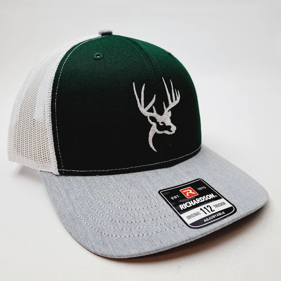Deer Buck Head Richardson 112 Trucker Mesh Snapback Cap Hat Neon Yellow