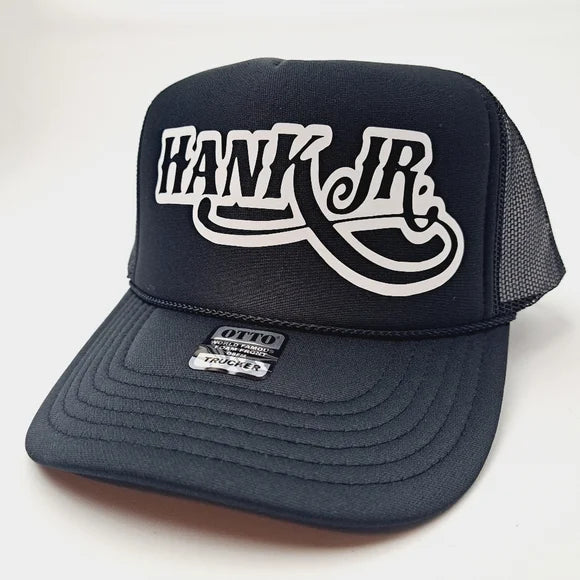 Hank Williams Jr. Bocephus Foam Trucker Mesh Snapback Cap Hat Black