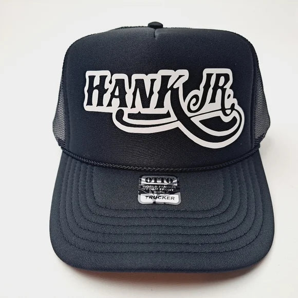 Hank Williams Jr. Bocephus Foam Trucker Mesh Snapback Cap Hat Black