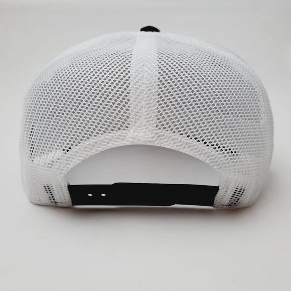 Waylon Jennings Flat Bill Trucker Mesh Snapback Cap Hat Black Embroidered Patch