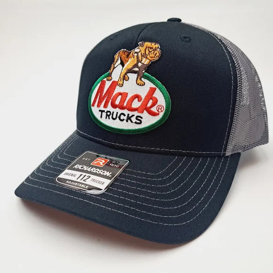 MACK Trucks Richardson 112 Trucker Embroidered Patch Mesh Snapback Cap Hat