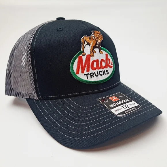MACK Trucks Richardson 112 Trucker Embroidered Patch Mesh Snapback Cap Hat