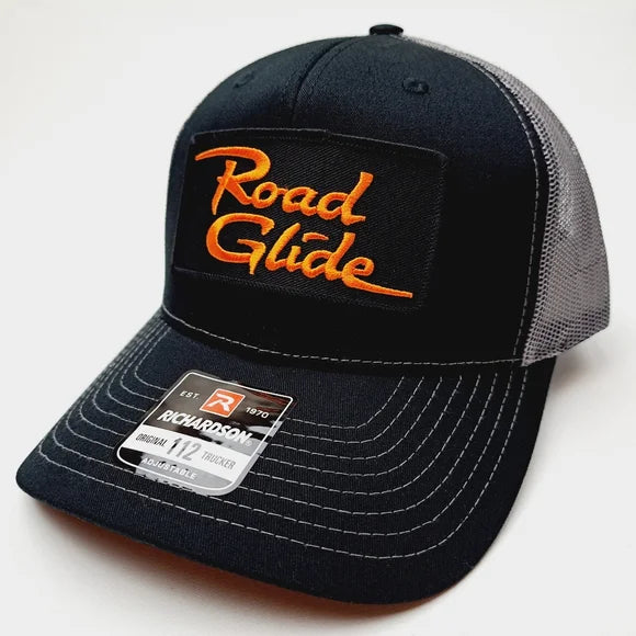 Road Glide Harley Richardson 112 Trucker Embroidered Patch Mesh Snapback