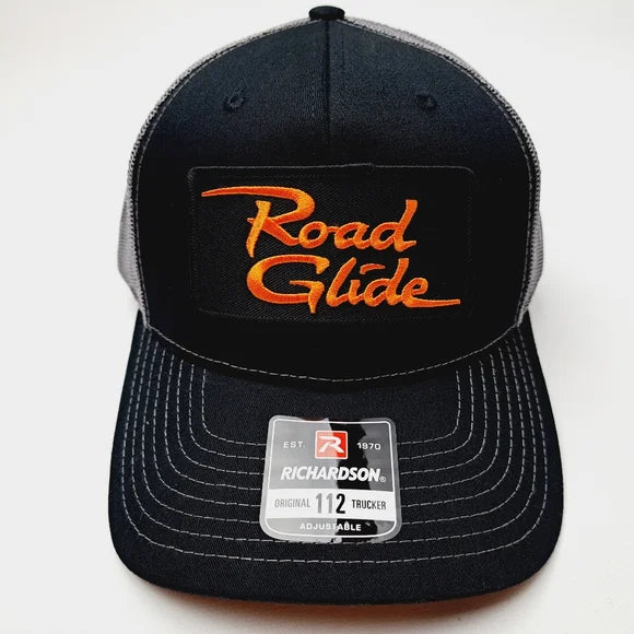 Road Glide Harley Richardson 112 Trucker Embroidered Patch Mesh Snapback