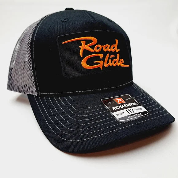 Road Glide Harley Richardson 112 Trucker Embroidered Patch Mesh Snapback
