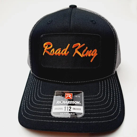 Road King Harley Richardson 112 Trucker Embroidered Patch Mesh Snapback