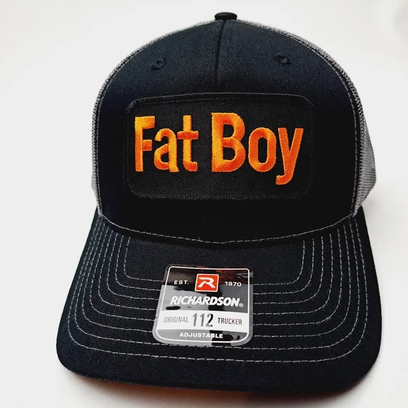 Fat Boy Harley Richardson 112 Trucker Embroidered Patch Mesh Snapback