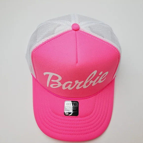 Barbie Women's Foam Trucker Hat Cap Mesh Snapback Pink