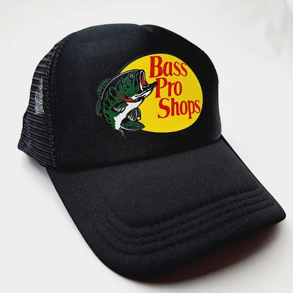 Bass Pro Shops Foam Trucker Mesh Snapback Cap Hat Black new