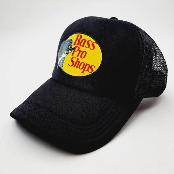 Bass Pro Shops Foam Trucker Mesh Snapback Cap Hat Black new