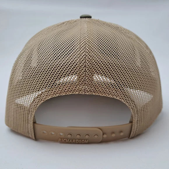 Deer Hunting Fishing Guns Richardson 112 Trucker Mesh Snapback Cap Hat Loden/Tan