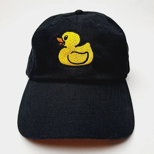 Jeep Duck Embroidered Dad Hat Cap Black Cotton Relaxed Strap