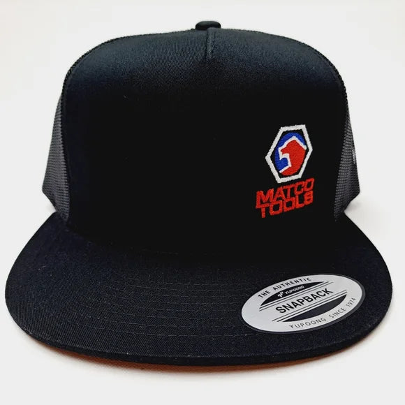 Matco Tools Direct Embroidered Flat Bill Trucker Mesh Snapback Cap Black